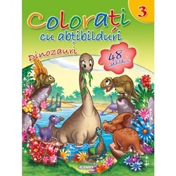 Colorati cu Abtibilduri, Nr.3 - Dinozauri