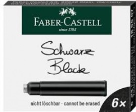 Cartuse Cerneala Mici Negru 6 Buc/Cutie Faber-Castell