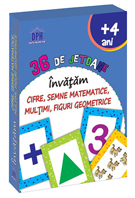 36 de Jetoane - ÃŽnvatam - Cifre, Semne Matematice, Multimi, Figuri geometrice