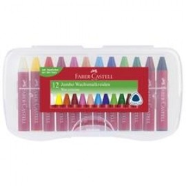 Creioane Cerate Jumbo Cutie Plastic Faber-Castell